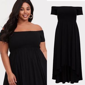 Torrid Mini Challis Cold Shoulder Dress